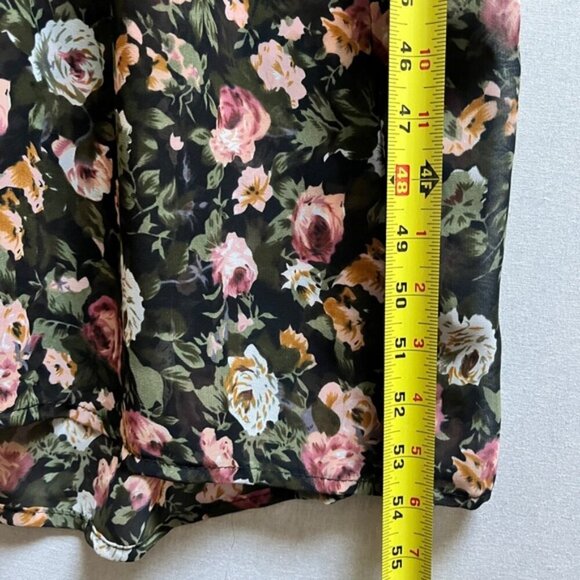 Vintage Expression smock floral chiffon maxi dress Sz S - Picture 12 of 12